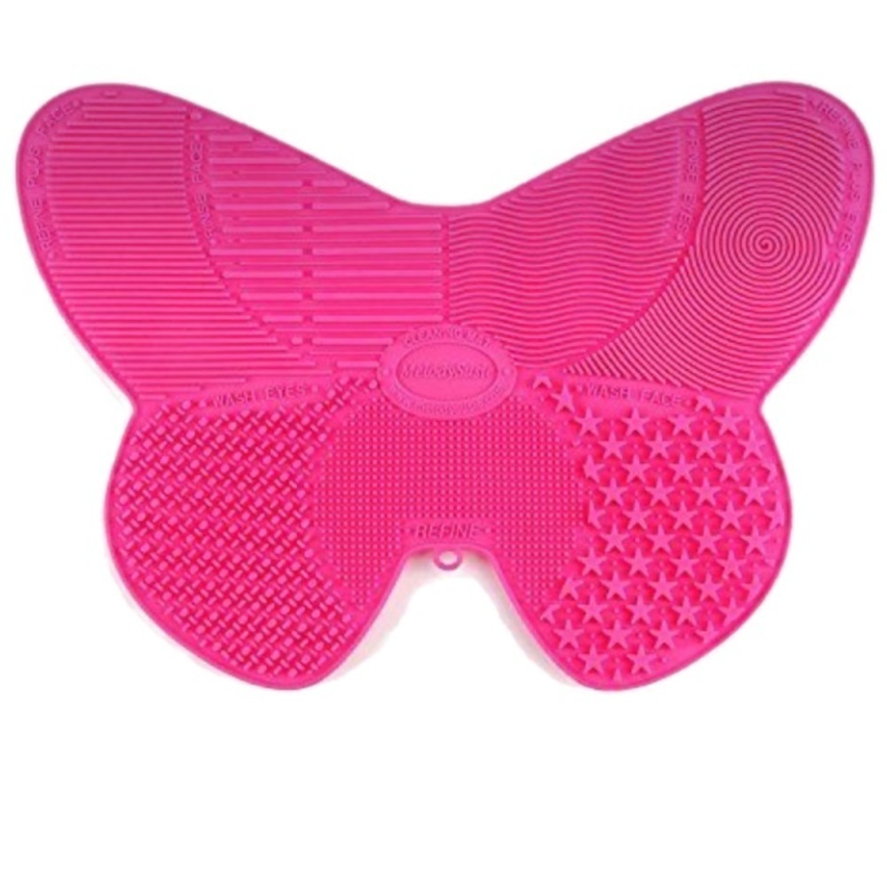 MelodySusie Pink Butterfly Makeup Brush Cleaning Mat NEW